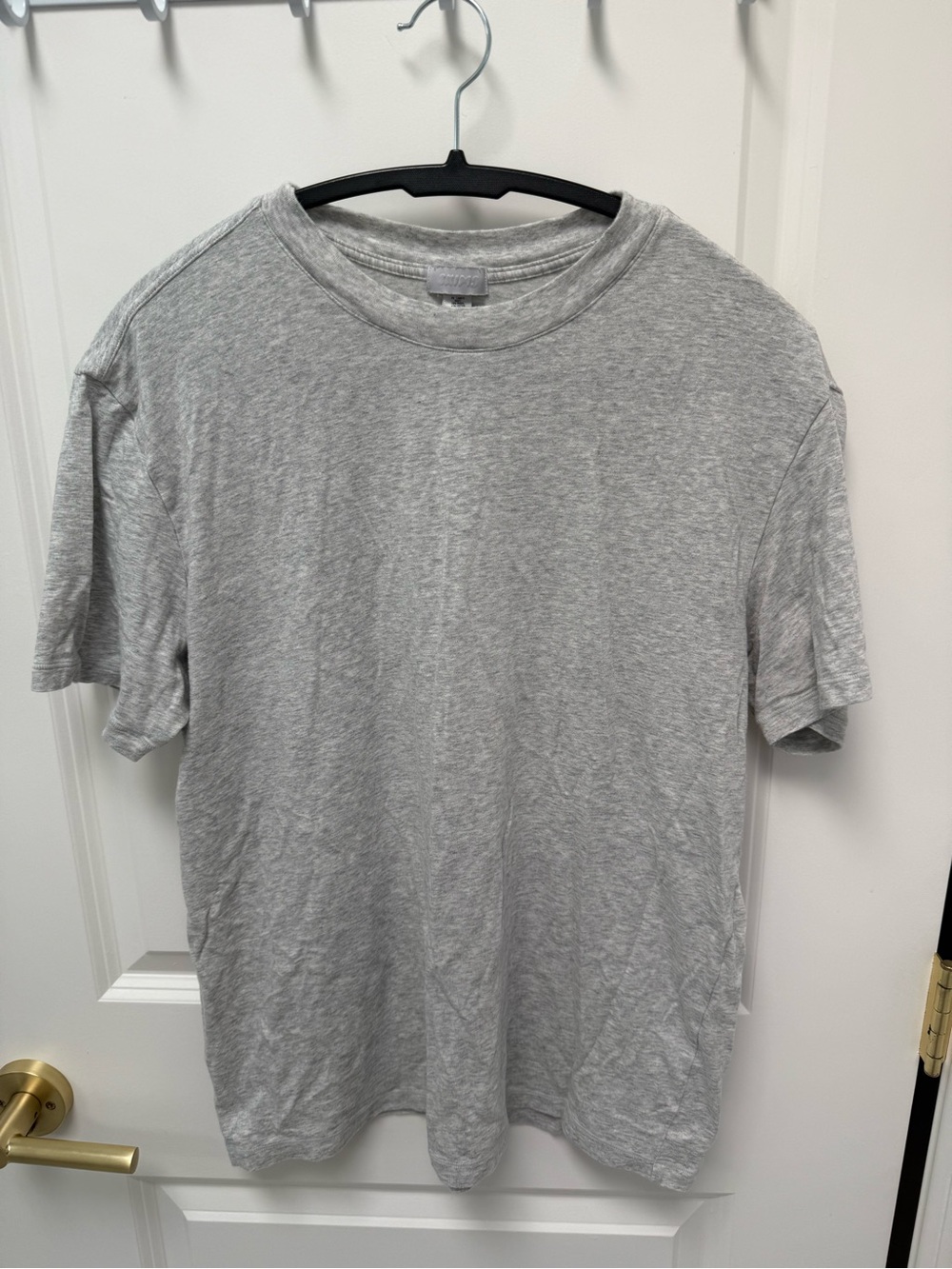 SKIMS Short Sleeve Crew Tee - Light Gray Heather